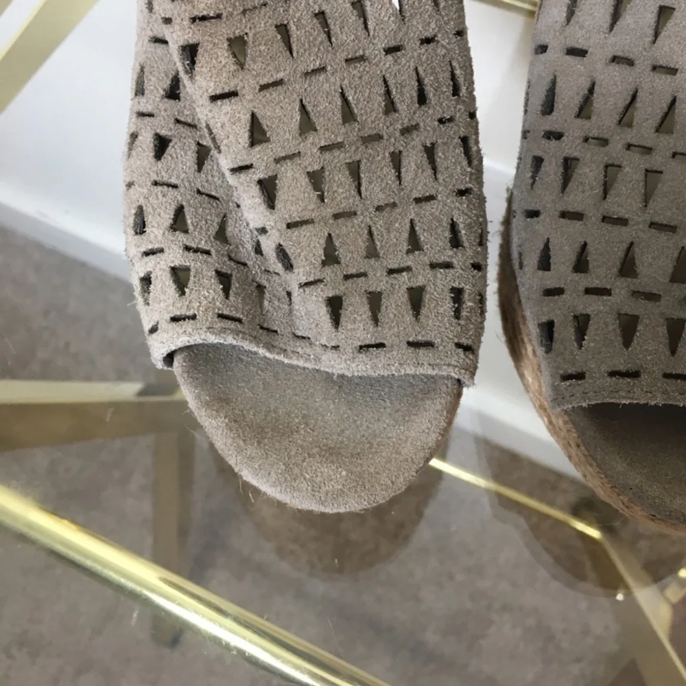 Marc Fisher Helina Platform Espadrille Wedge Sandals 8